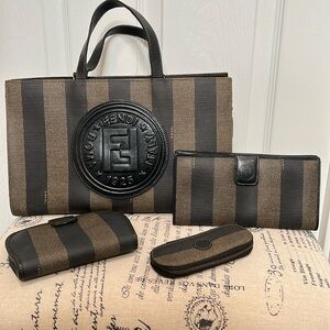 FENDI Vintage Handbag, Wallet, Coin case, Key Clet and Dustbag Bundle-7 Pieces